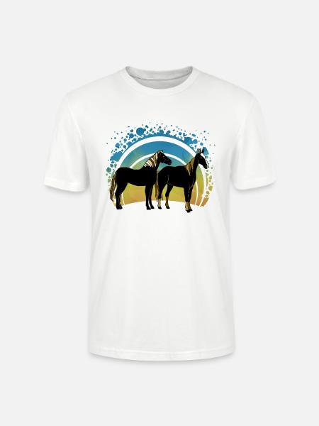 Pferde - Stanley/Stella Unisex Bio-T-Shirt CRAFTER - Weiß