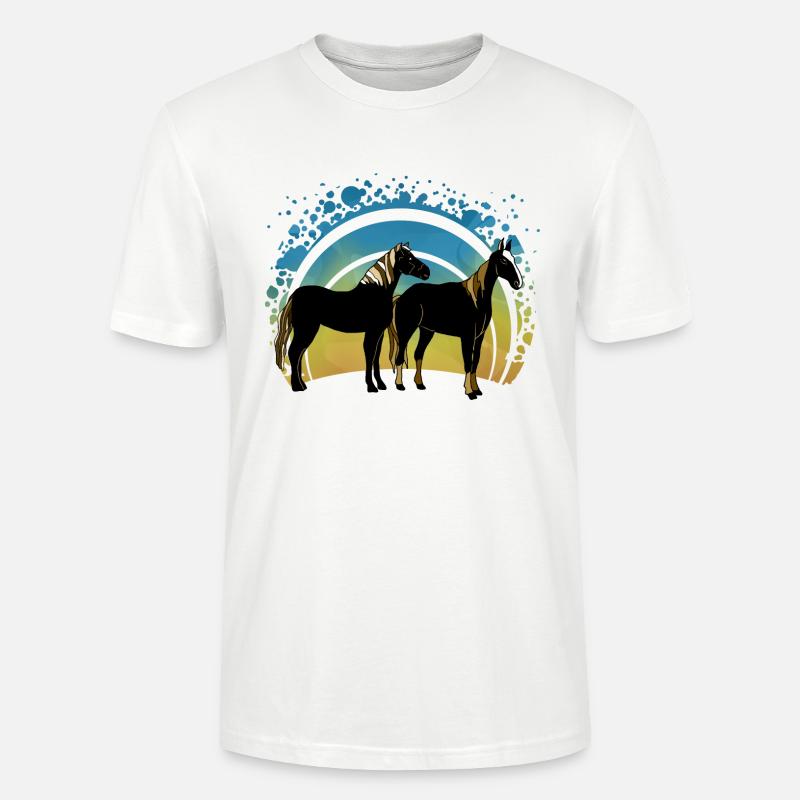 Chevaux - T-shirt bio CRAFTER Stanley Stella Unisexe - blanc