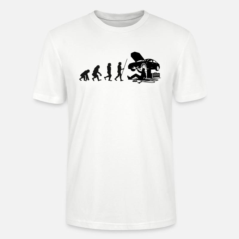 Kfz Mechaniker Evolution - Stanley/Stella Unisex Bio-T-Shirt CRAFTER - Weiß