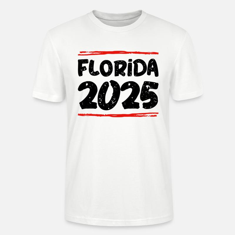 Florida 2025 Spruch - Stanley/Stella Unisex Bio-T-Shirt CRAFTER - Weiß