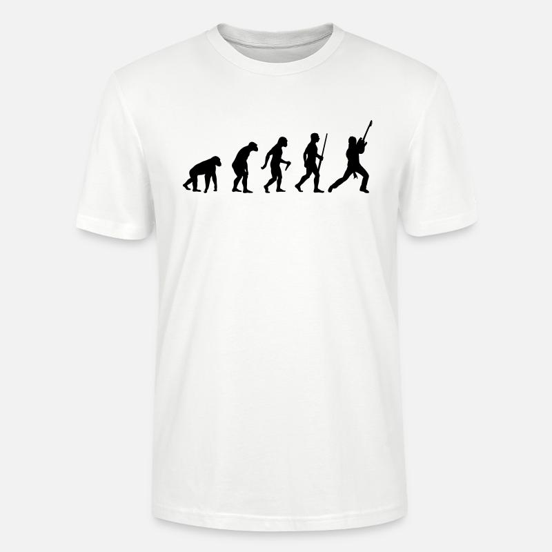 Electro Guitar Evolution - Stanley/Stella CRAFTER Unisex Organic T-Shirt - white