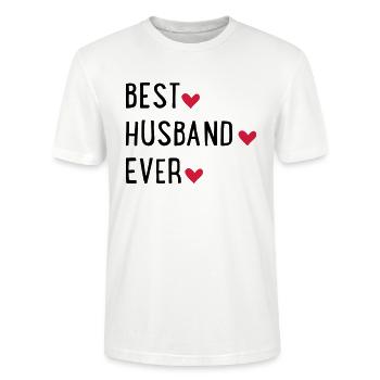 Ehemann - Stanley/Stella Unisex Bio-T-Shirt CRAFTER - Weiß - Vorne - Alina (178cm) & Michal (187cm)