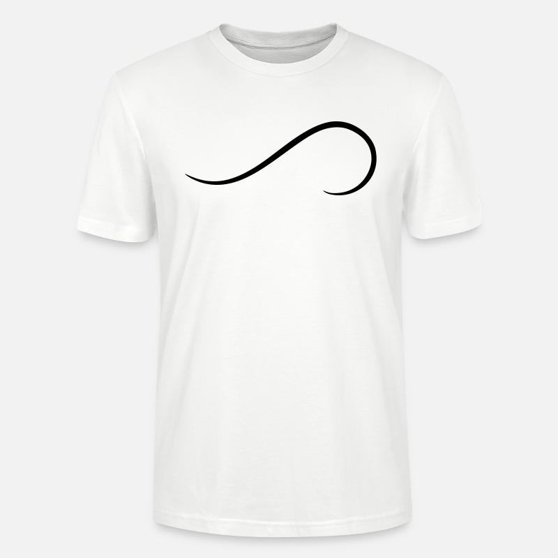 Frills Décor Element Curved Line - Stanley/Stella CRAFTER Unisex Organic T-Shirt - white