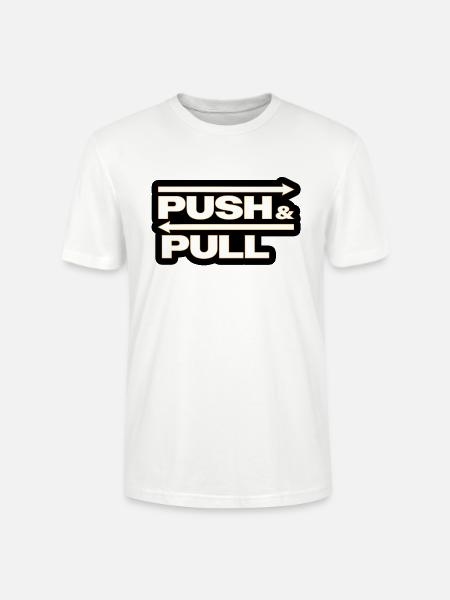 Push and Pull black - Stanley/Stella Unisex Bio-T-Shirt CRAFTER - Weiß