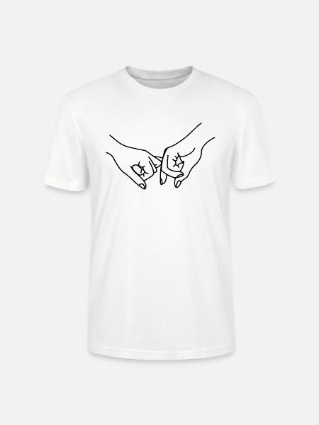 Freundschaft / Versprechen / Hände - Stanley/Stella Unisex Bio-T-Shirt CRAFTER - Weiß