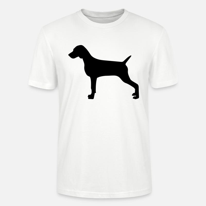 Weimaraner Silhouette - Stanley/Stella Unisex Bio-T-Shirt CRAFTER - Weiß