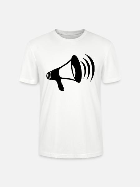 megaphone - Stanley/Stella CRAFTER Unisex Organic T-Shirt - white