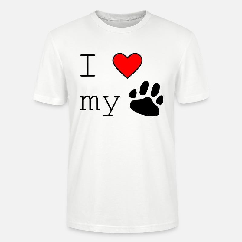 J’aime mon chien - T-shirt bio CRAFTER Stanley Stella Unisexe - blanc