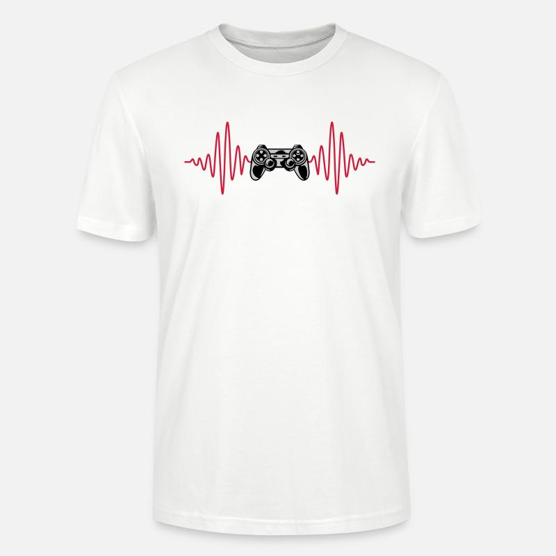 Puls Konsole Retro Controller - Stanley/Stella Unisex Bio-T-Shirt CRAFTER - Weiß