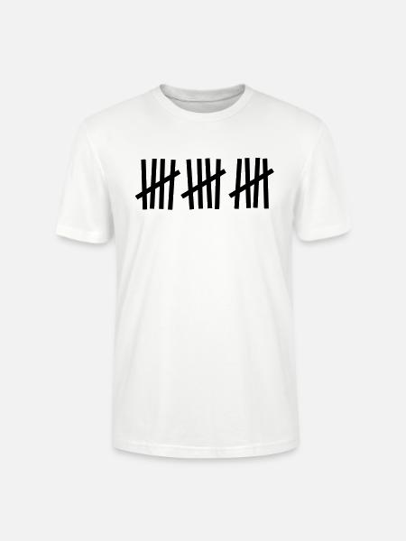 Tally 15 strokes - Stanley/Stella CRAFTER Unisex Organic T-Shirt - white