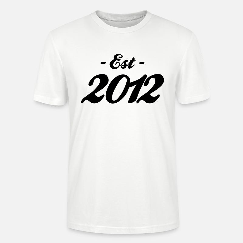 Geburt - Established 2012 - Stanley/Stella Unisex Bio-T-Shirt CRAFTER - Weiß