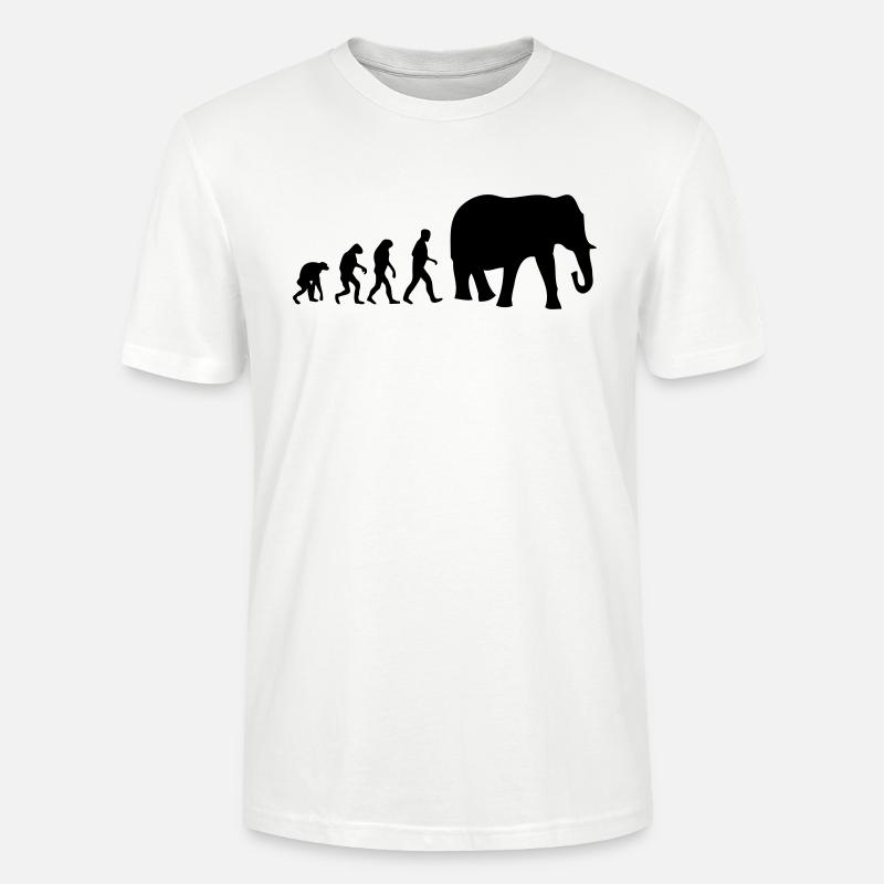 elefant evolution - Stanley/Stella CRAFTER Unisex Organic T-Shirt - white