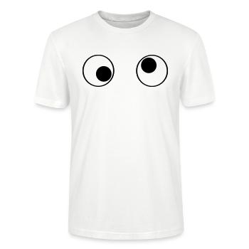 Funny eyes - Stanley/Stella CRAFTER Unisex Organic T-Shirt - white - Front - Alina (178cm) & Michal (187cm)
