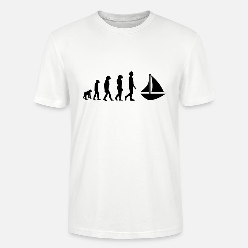 Evolution Segelboot - Stanley/Stella Unisex Bio-T-Shirt CRAFTER - Weiß