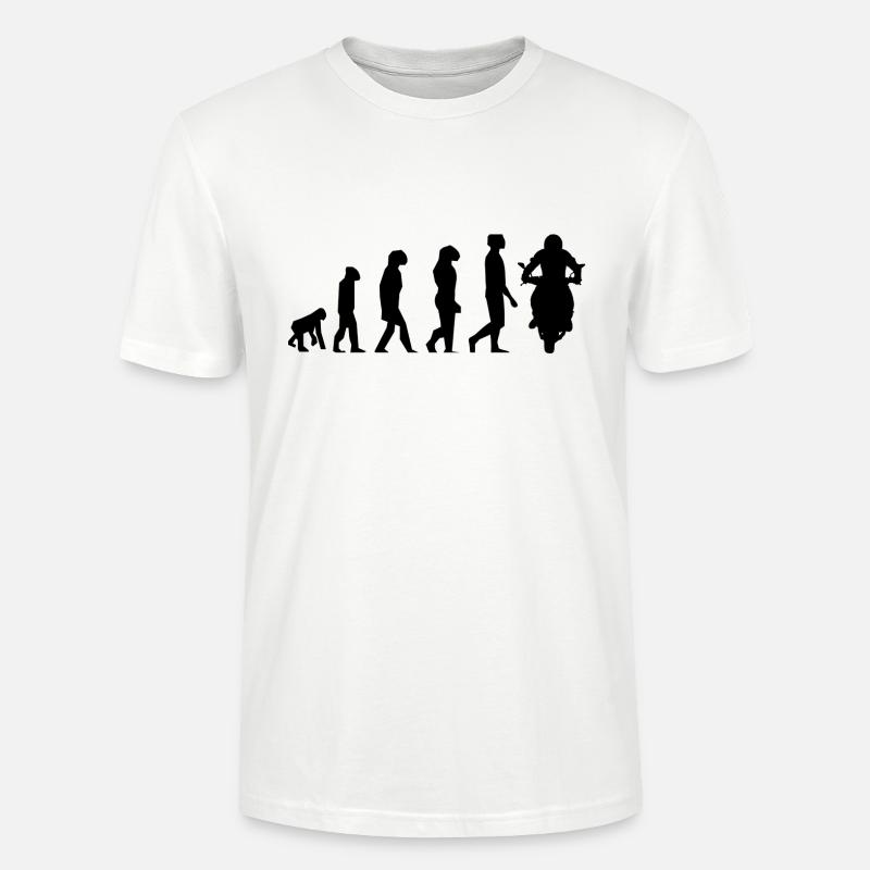 Motorcycle evolution - Stanley/Stella CRAFTER Unisex Organic T-Shirt - white