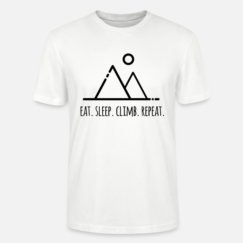 Eat.Sleep.Climb.Repeat - for climbers - Stanley/Stella CRAFTER Unisex Organic T-Shirt - white