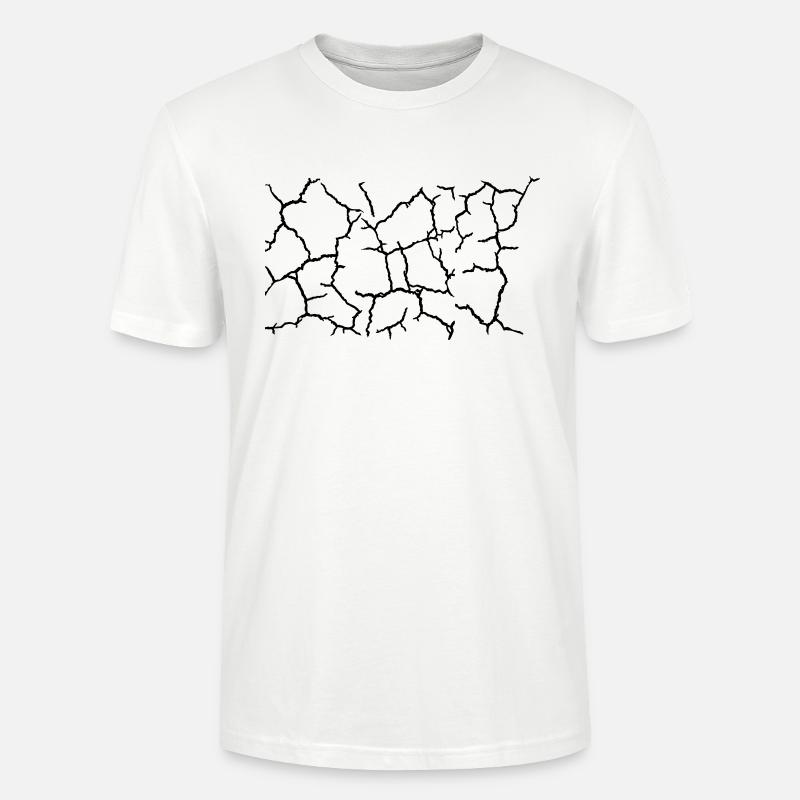Bottom Cracks Pattern Texture - Stanley/Stella CRAFTER Unisex Organic T-Shirt - white