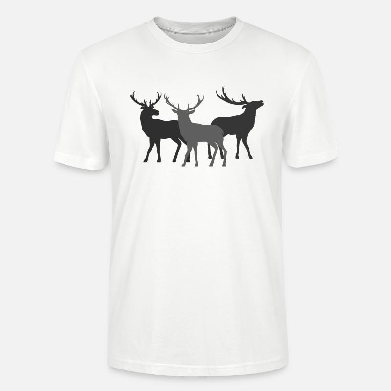 Cerf - T-shirt bio CRAFTER Stanley Stella Unisexe - blanc