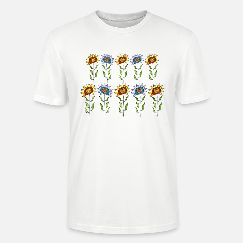 Fleur - T-shirt bio CRAFTER Stanley Stella Unisexe - blanc