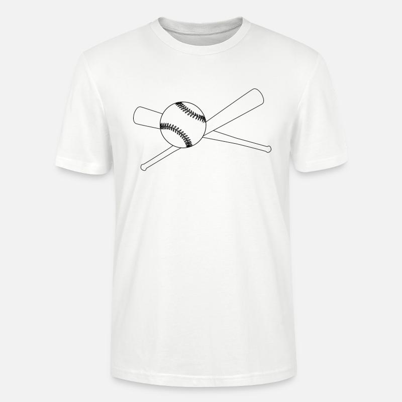 Baseball und 2 Schläger - Stanley/Stella Unisex Bio-T-Shirt CRAFTER - Weiß