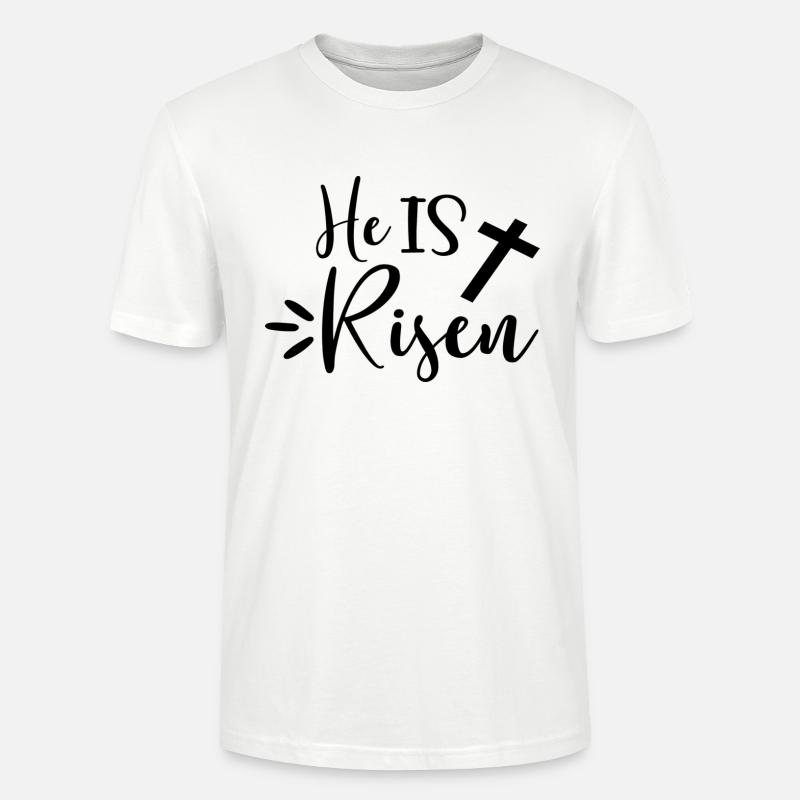 He Is Risen - Stanley/Stella Unisex Bio-T-Shirt CRAFTER - Weiß