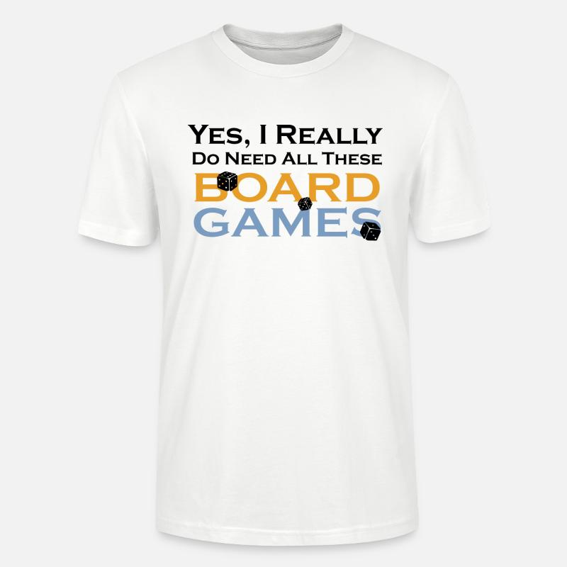 boardgame chess backgammon game night - Stanley/Stella Unisex Bio-T-Shirt CRAFTER - Weiß