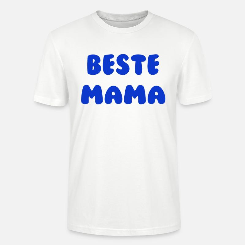 Beste Mama Blau - Stanley/Stella Unisex Bio-T-Shirt CRAFTER - Weiß