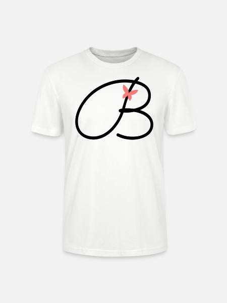Lettre B Lettre initiale Papillon - T-shirt bio CRAFTER Stanley Stella Unisexe - blanc
