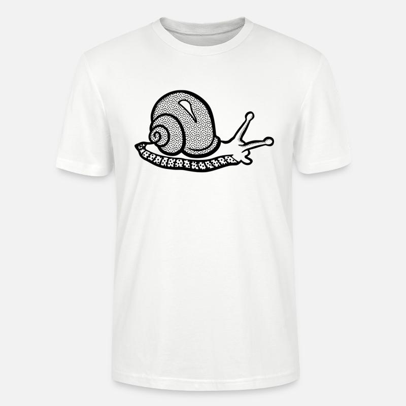 Snail noir et withe - T-shirt bio CRAFTER Stanley Stella Unisexe - blanc