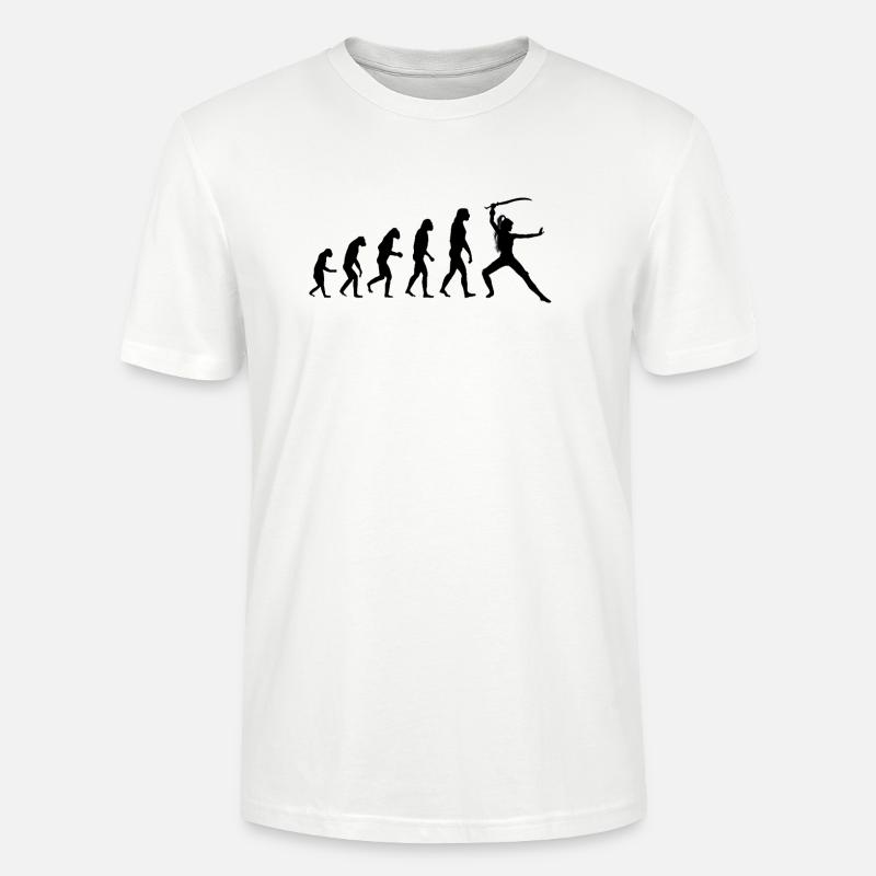 Evolution Swordsman - T-shirt bio CRAFTER Stanley Stella Unisexe - blanc