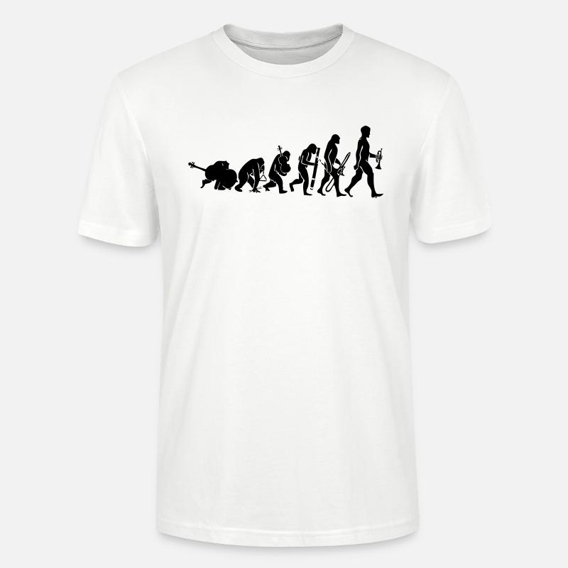 Evolution mit Musik - Stanley/Stella Unisex Bio-T-Shirt CRAFTER - Weiß