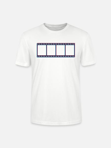 3d movie film reel video movie cinema look watch - Stanley/Stella CRAFTER Unisex Organic T-Shirt - white