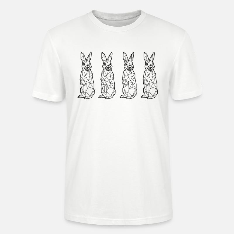 Lapin polygone lapin art. - T-shirt bio CRAFTER Stanley Stella Unisexe - blanc
