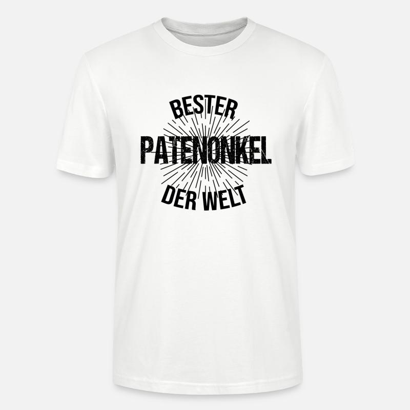 Bester Patenonkel der Welt Geschenkidee - Stanley/Stella Unisex Bio-T-Shirt CRAFTER - Weiß