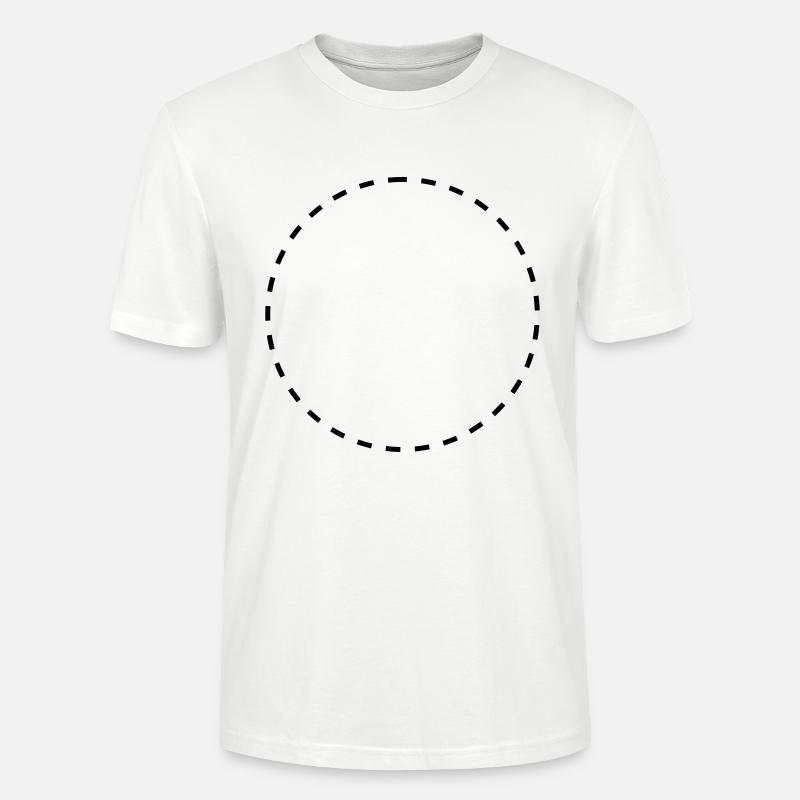 Dashed circle - Stanley/Stella CRAFTER Unisex Organic T-Shirt - white