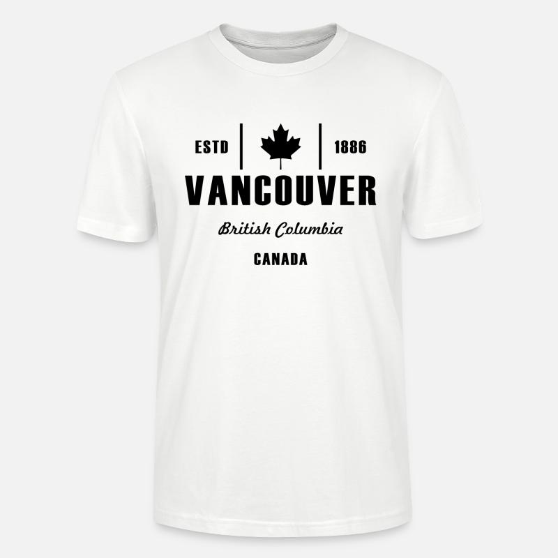 Vancouver Canada drapeau cadeau Canadien - T-shirt bio CRAFTER Stanley Stella Unisexe - blanc