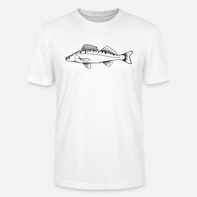 Zander Outline von Scuba.Style - Stanley/Stella Unisex Bio-T-Shirt CRAFTER - Weiß