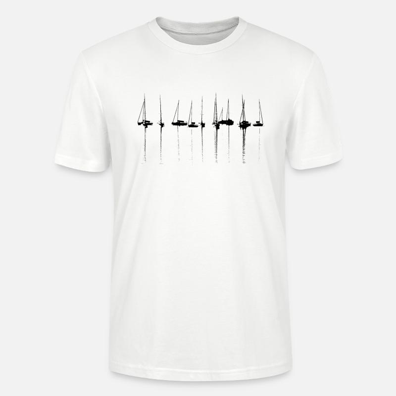 See Gardasee Boote Marina - Stanley/Stella Unisex Bio-T-Shirt CRAFTER - Weiß