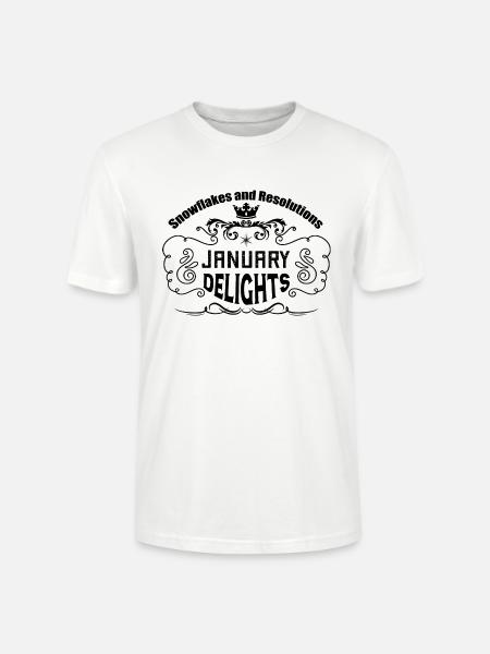 Snowflakes and Resolutions: January Delights. - Stanley/Stella CRAFTER Unisex Organic T-Shirt - white