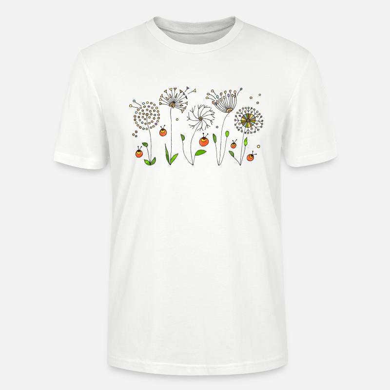 Fleur - T-shirt bio CRAFTER Stanley Stella Unisexe - blanc