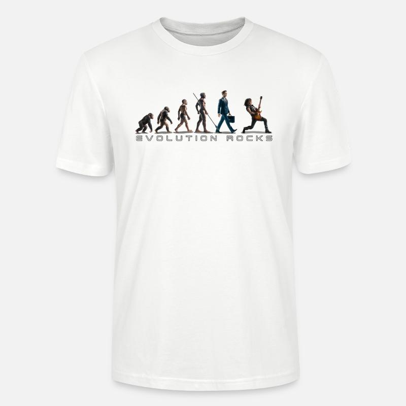 Evolution Guitar Player - Stanley/Stella CRAFTER Unisex Organic T-Shirt - white