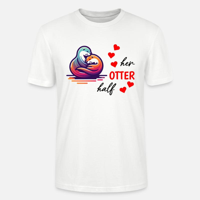 Otter half liebe geschenk - Stanley/Stella Unisex Bio-T-Shirt CRAFTER - Weiß