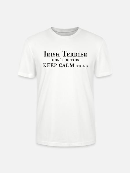 Irish Terrier keep calm - Stanley/Stella Unisex Bio-T-Shirt CRAFTER - Weiß