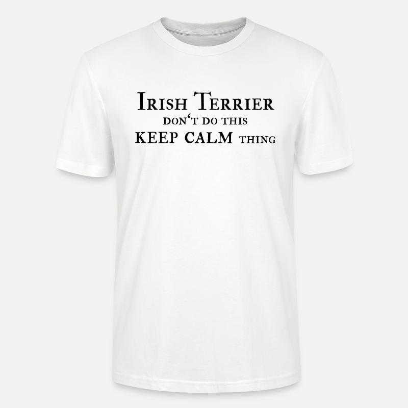 Irish Terrier keep calm - Stanley/Stella Unisex Bio-T-Shirt CRAFTER - Weiß