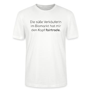 fairtrade - Stanley/Stella Unisex Bio-T-Shirt CRAFTER - Weiß - Vorne - Alina (178cm) & Michal (187cm)