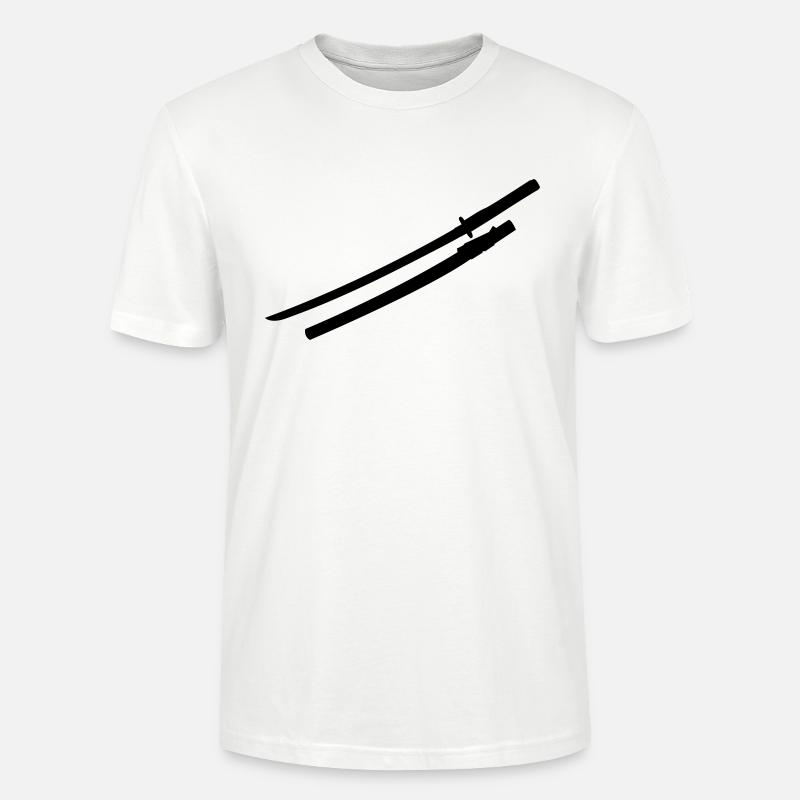 Samurai épée - T-shirt bio CRAFTER Stanley Stella Unisexe - blanc