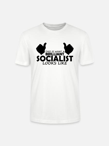 brilliant socialist - Stanley/Stella CRAFTER Unisex Organic T-Shirt - white
