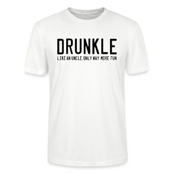 DRUNKLE - T-shirt bio CRAFTER Stanley Stella Unisexe - blanc - Devant - Alina (178cm) & Michal (187cm)