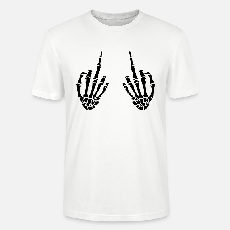 middle fingers design - Stanley/Stella Unisex Bio-T-Shirt CRAFTER - Weiß