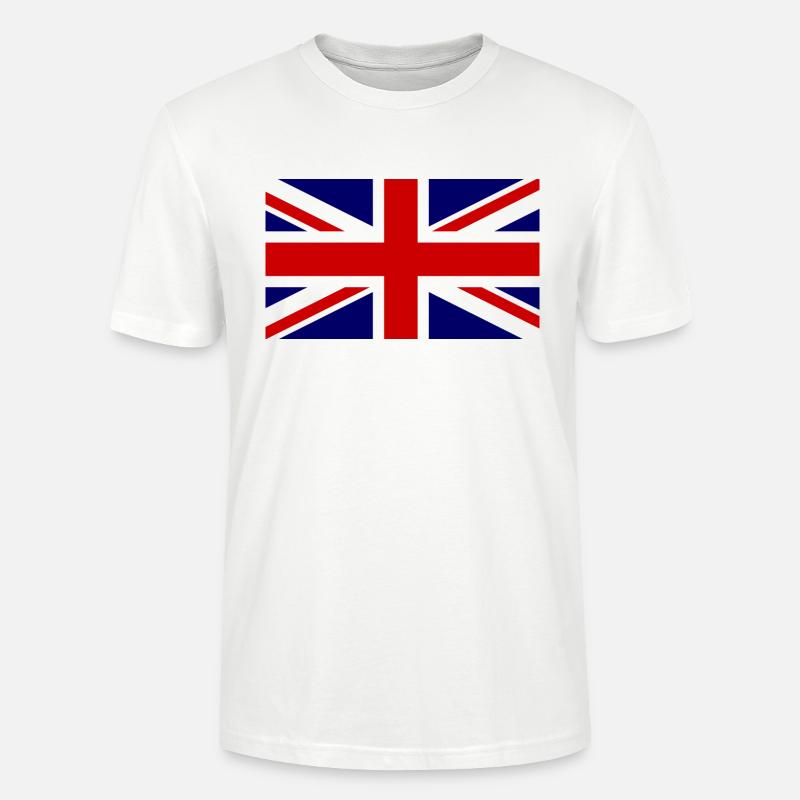 Drapeau Union Jack - Angleterre - T-shirt bio CRAFTER Stanley Stella Unisexe - blanc